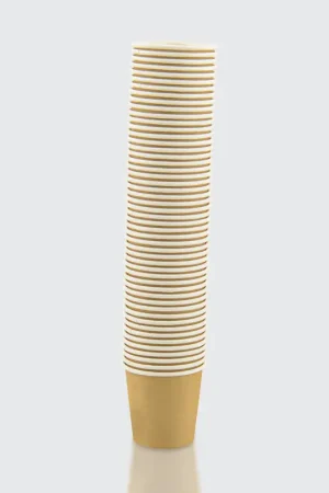 Lot de 50 gobelets en carton marron Acheter Direct